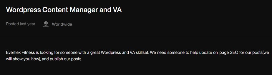 Everflex Job Post