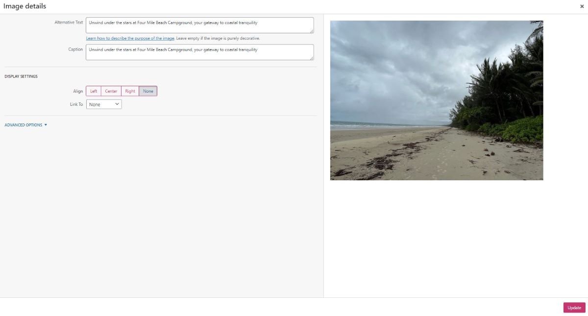 Image Optimization Settings