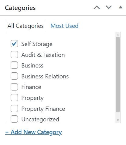 Setting Categories